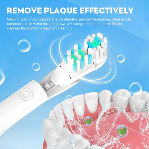 20Pcs Electric Oral Toothbrush Replacement Heads - Dual Cross Action Clean Attachments for Oral B 4732 3733 4734