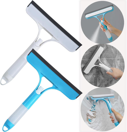 HTOOLPRO 2 Pack All-Purpose Shower Squeegee for Shower Glass Door, Shower Glass Cleaner