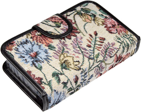 Floral Pill Case Box - 14 Day Pill Holder & Medication Organizer, Travel Case with 4 Compartments for Each Day