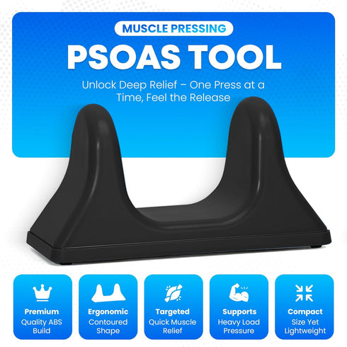 Psoas Release Tool, Deep Tissue Hip and Back Massager, Hip Hook for Psoas Muscle Release, Hip Flexor & Trigger Point