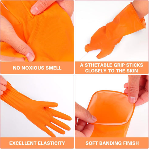 Sibba 1 Heavy Duty Rubber Dishwashing Gloves - Pair for Kitchen & Gardening