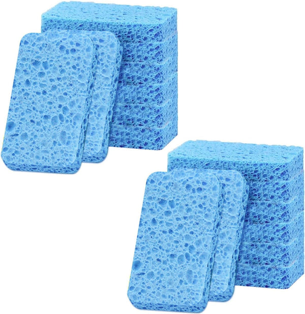24-Pack Non-Scratch Scrub Sponges for Dishes, Cleaning Sponges for Kitchen Home and More (Blue)