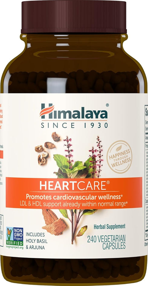 Himalaya HeartCare, 720mg Cholesterol & Blood Pressure Supplements, 240 Capsules for Heart Health