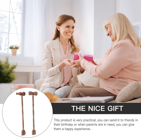 Hammer 2pcs Set, MAGICLULU Wooden Dual-use Massage Handheld Back Scraper and Body Massager for Muscle Relaxation