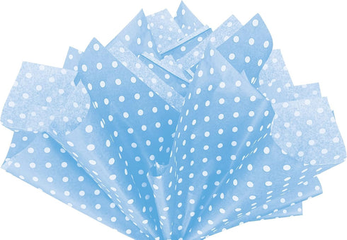 Flexicore Packaging Lilac Purple Polka Dot Print Gift Wrap Tissue Paper, 15 Inch x 20 Inch, 50 Sheets