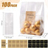 Cellophane Treat Bags for Cookies, Candy, Chocolates, Clear Gift Bag with Stickers (Fog, 9x3.3inch)