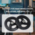MY MIRONEY 2PCS Black Wheel Replacement Glide Caps for Wheelchairs, Walkers, PVC Front Wheels with Mounting Screws