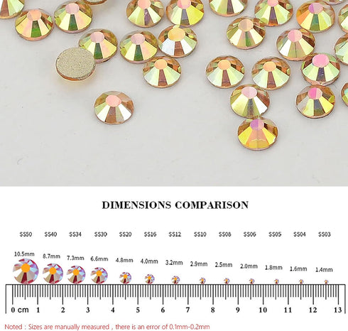 Towenm 720 Pieces Crystal Flatback Rhinestones, SS20 4.8mm Glue Fix Glass Crystals for Nail Art, Round Loose Gemstones