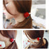 Ruihfas 5Pcs Girls Women Hair Accessories - Pearls Flower Elastic Hair Ties, Headbands & Ponytail Holders