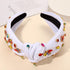Mexican Headband for Women, Cinco De Mayo Beaded Fiesta Knotted Crystal Headband Holiday Accessories