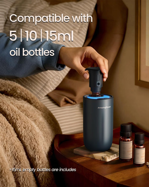 Set, 10mL 0.34 Oz 6 Waterless Diffuser for Essential Oil, Smart Car Air Freshener Diffuser with Hotel Scent Diffuser