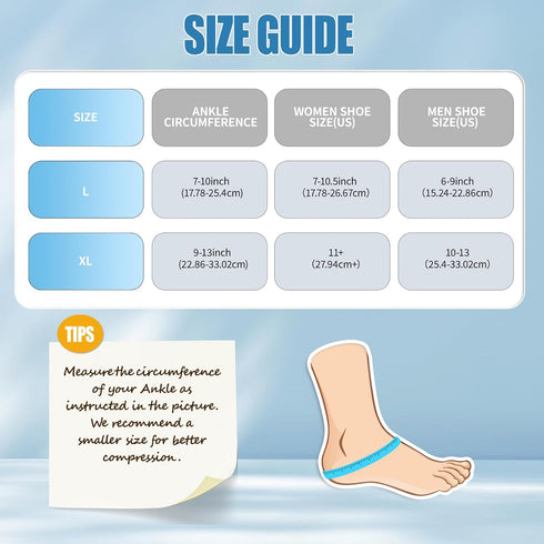 Ankle Ice Pack Wrap for Swelling Compression Freeze Sleeve for Injuries, Plantar Fasciitis, Achilles Relief