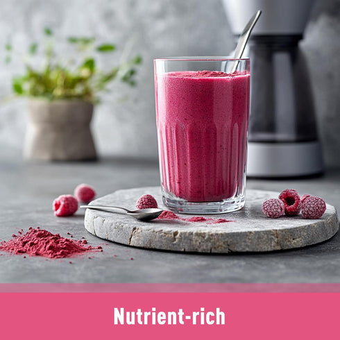 UNLEASH'D ORGANIC 16oz 100% Unleashd Organic Organic Raspberry Juice Powder Pure Superfood, Antioxidant-Rich