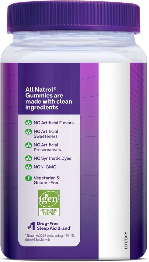 Natrol 10mg Melatonin Gummies for Sleep Support, 140 Strawberry-Flavored Gummies, 70 Day Supply