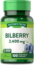 Nature's Truth Bilberry Fruit Extract Capsules, 2400mg, 100 Count