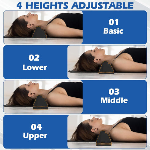 Neck and Shoulder Relaxer, Cervical Traction Device for Cervical Spine Alignment, Neck Stretcher Chiropractic Pillows