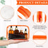 Weewooday 12 Pieces Clear Cosmetics Bag, Waterproof Makeup Bag for Vacation Bathroom, Portable Zippered Organizer