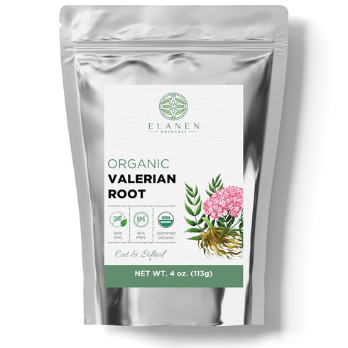 Organic Valerian Root, 4 oz (113g), USDA Certified Organic Herb for Tea, Valeriana Tea