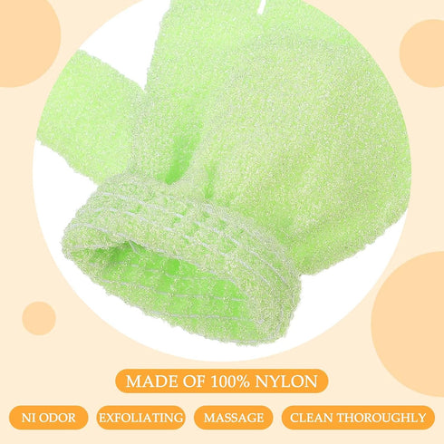 Moukeren 20 Pcs Exfoliating Bath Gloves, 9 Colors Double Sided Shower Scrub Bathing Accessories for Women Men Spa
