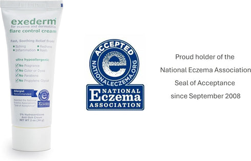 Exederm Flare Control Cream for Eczema & Dermatitis, 2 oz