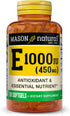 MASON NATURAL Vitamin E 450 mg (1,000 IU) - Antioxidant Supplement for Immune System and Skin, 50 Softgels