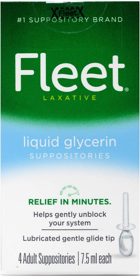 Marble Medical Fleet Liquid Glycerin Suppositories, 4 Each (Pack of 3)