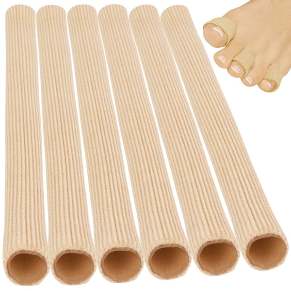 ViveSole Toe Sleeves Tubes (6 Pack) for Women, Hammer Toe Straightener, Foot Blister Protectors & Relief, Toe Covers