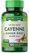 Nature's Truth Cayenne Pepper Capsules with Ginger Root | 40,000 HU | 100 Count | Non-GMO & Gluten Free
