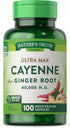 Nature's Truth Cayenne Pepper Capsules with Ginger Root | 40,000 HU | 100 Count | Non-GMO & Gluten Free