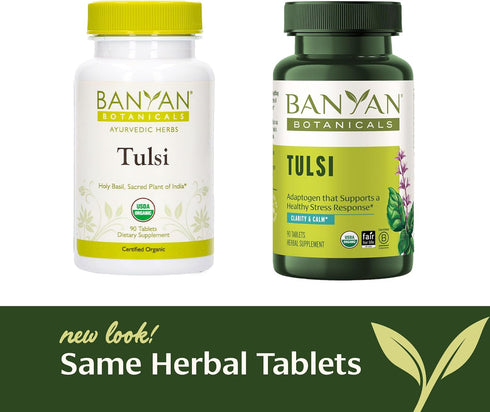 Banyan Botanicals Tulsi (Holy Basil) Organic Lung and Respiratory Health Supplement, 90 Tablets, Non-GMO Vegan