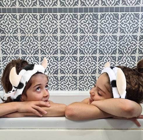 Cow Headbands for Washing Face, Cute Cow Skincare Makeup Head Band for Women, Soft Fluffy Facial Hair Wraps