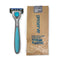 Preserve POPi Shave 5 Razor System Made with Recycled Ocean Plastic, 5-blade Cartridge in Charcoal Grey