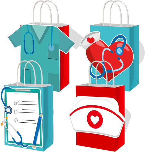 MotiMind 16 Pcs Nurse Gifts Bag Medical Assistant Gifts Thank You Paper Goodie