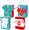 MotiMind 16 Pcs Nurse Gifts Bag Medical Assistant Gifts Thank You Paper Goodie