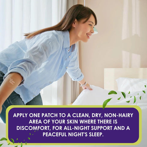 Relief Night Patch - 8 pack with Arnica, White Willow Bark, Melatonin for Soreness and Sleep