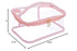 Large Clear Cosmetic Bag for Women, See-Through Makeup Pouch for Travel or Home, Transparent PVC Organizer (Blush)