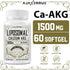 Liposomal Calcium AKG Supplement 1500 MG - High Absorption for Longevity & Cellular Energy, 60 Softgels