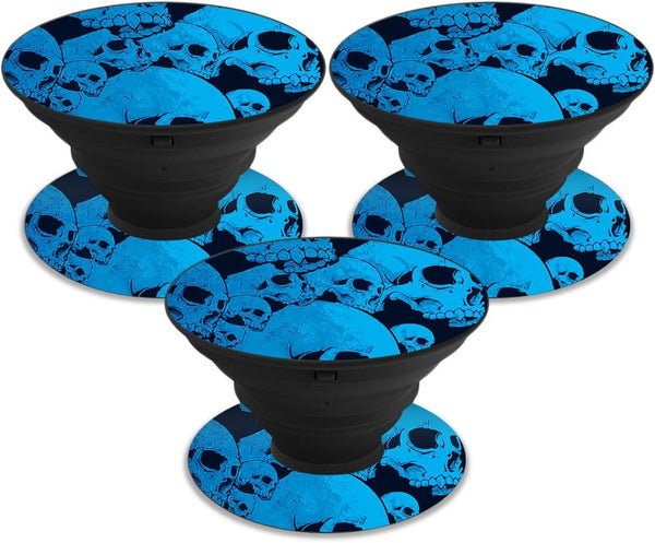 MightySkins Skin for PopSocket - Blue Skulls | Unique Vinyl Decal Wrap Cover | Easy to Apply, Remove, Change Styles |