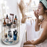 Rotating Makeup Organizer 2 Tier - Lazy Susan Trays for Skincare, Perfume Organizer for Bathroom Counter Vanity