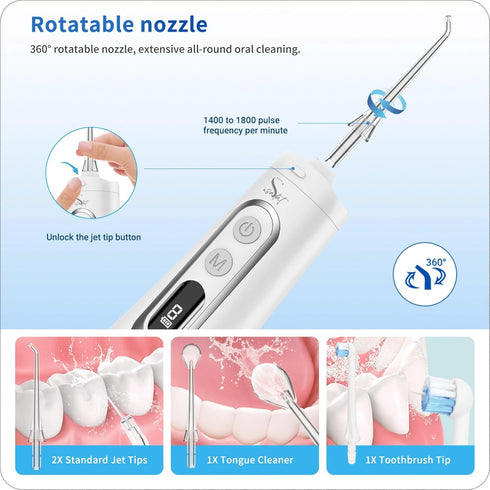 Sadat Cordless Flosser, Oral Irrigator, Portable Water Flosser for Teeth Cleaning and Flossing, Plaque Remover