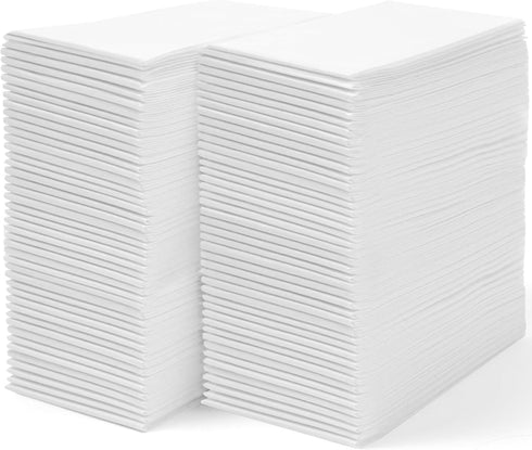 100 Disposable Linen Feel Guest Towels, Highly Absorbent Paper Hand Towels for Bathroom, 12" X 17" (Pack Of 100)