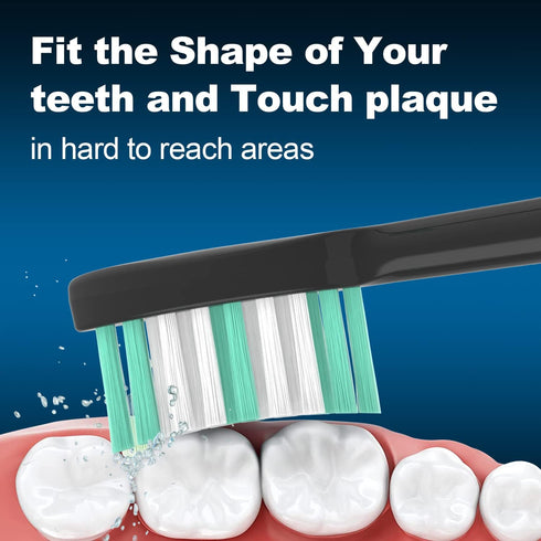 Replacement Toothbrush Heads 10 Pack for AquaSonic Black Series, Vibe Series, and Duo Series Pro Electric Toothbrush