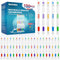 Navona 150 PCS Individually Wrapped Bulk Toothbrushes, Colorful Manual Disposable for Adults or Kids, Medium Soft