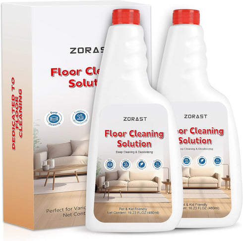 ZORAST Floor Cleaning Solution, 16.23 Fl Oz Pack of 2 , Compatible with
