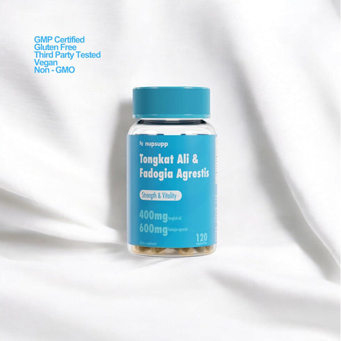 nupsupp 17,000mg 120 2 400mg 600mg Tongkat Ali and Fadogia Agrestis Supplement - Capsules - Months Supply - Tongkat Ali