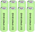 8 Packs Solar Lights Batteries AA 300mAh 1.2V Ni-MH Rechargeable for Outdoor Solar Lights, String Lights