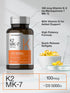 Horbaach Vitamin D3 K2, 5000iu of Vitamin D & 100mcg MK-7 Complex, 180 Softgel Capsules