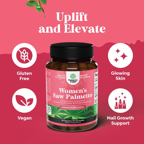 Extra Strength Saw Palmetto for Women - DHT Blocker for Hair Health, 500mg Capsules