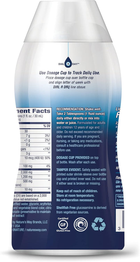 Nature's Way Joint Movement Glucosamine Liquid | Ultra Strength, Supports Healthy Bones*, Berry Flavored, 16 Fl Oz
