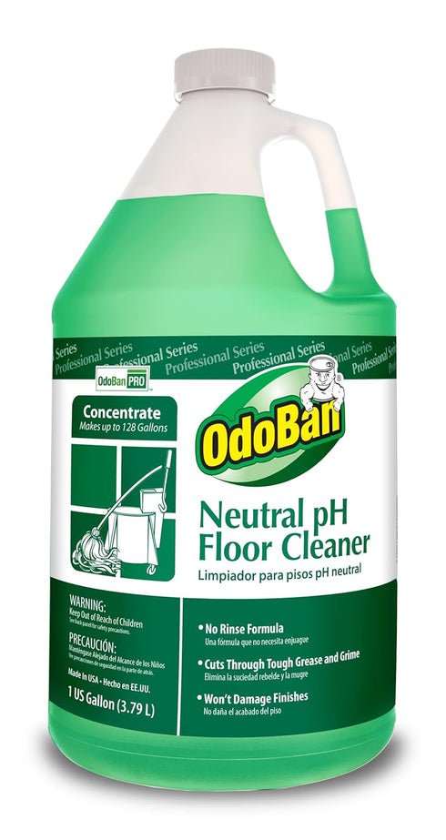 OdoBan Professional Series Neutral pH Floor Cleaner Concentrate, 1 Gallon, No Rinse